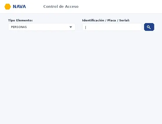 Consulta de control de acceso en NAVA: se digita la identificación y el sistema responde «Acceso permitido: contratista al día» con el estado, la identificación, el nombre, la razón social del tercero y la actividad autorizada